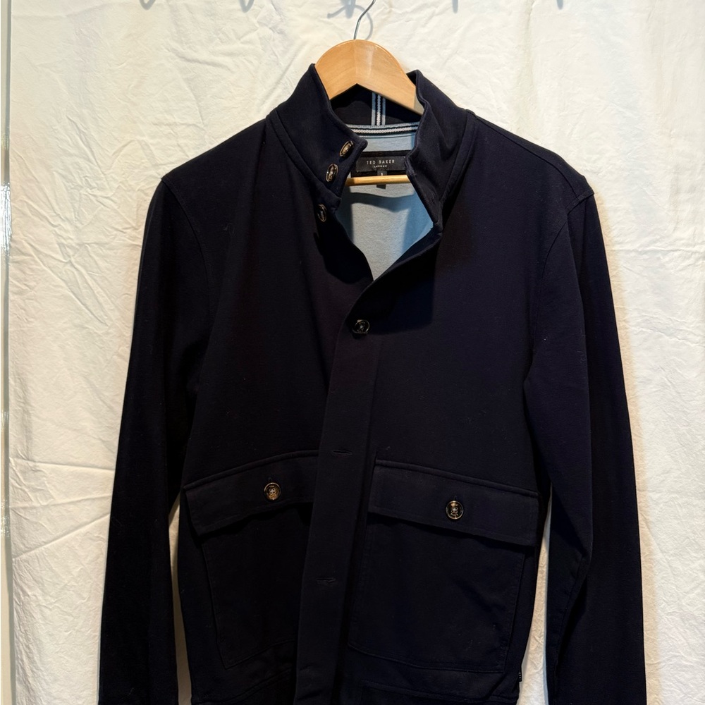 Ted Baker London Men's Navy Blue  Lightweight Jacket